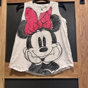 Disney Minnie Mouse Women’s Tank Top - White and Pink
